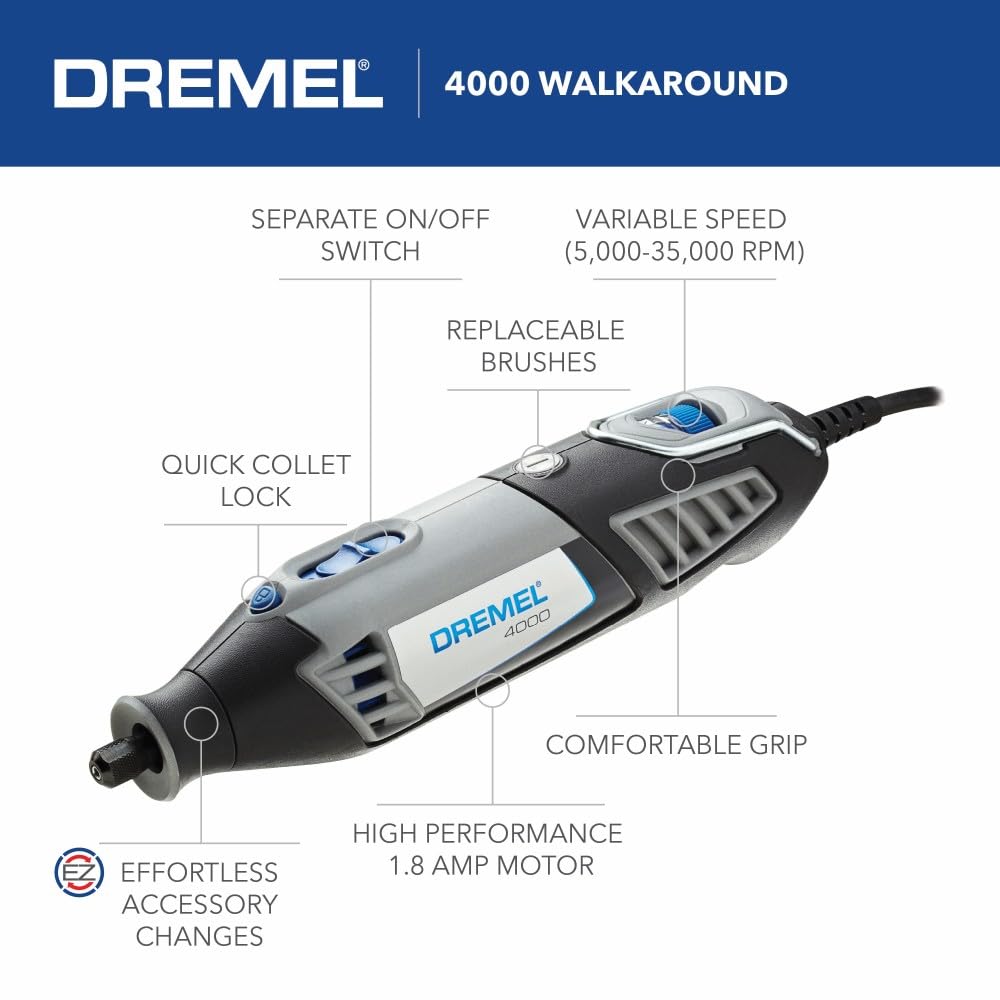 Dremel 4000-2/30 120 V Variable Speed High Performance Rotary Tool Kit - Image 6