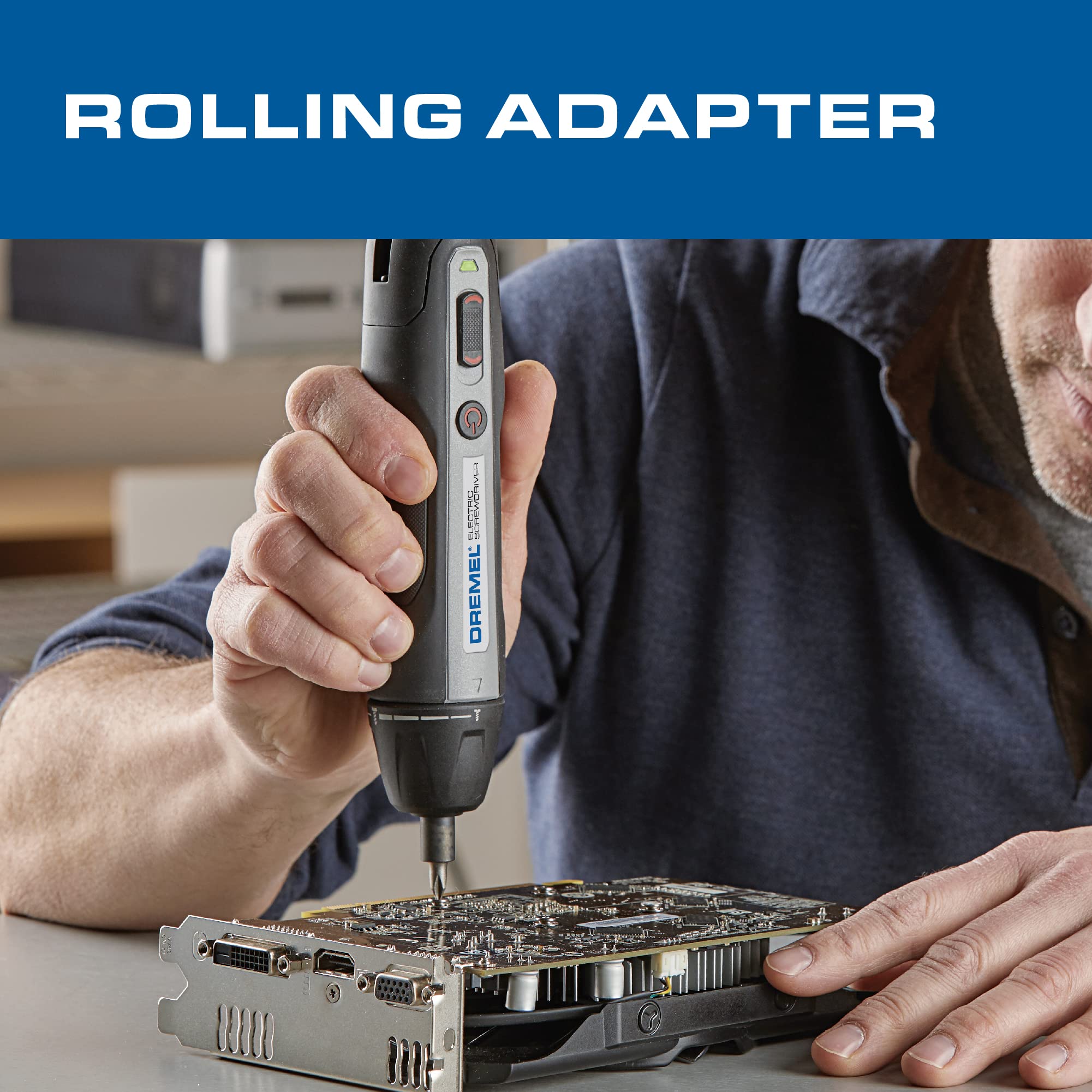 Dremel 4V Cordless Screwdriver Kit with 6 Power Settings and Smart Stop Technology, Includes 7 Screwdriver Bits, 1 Bit Extender, USB Cable and Power Adapter, HSES-01 - Image 11