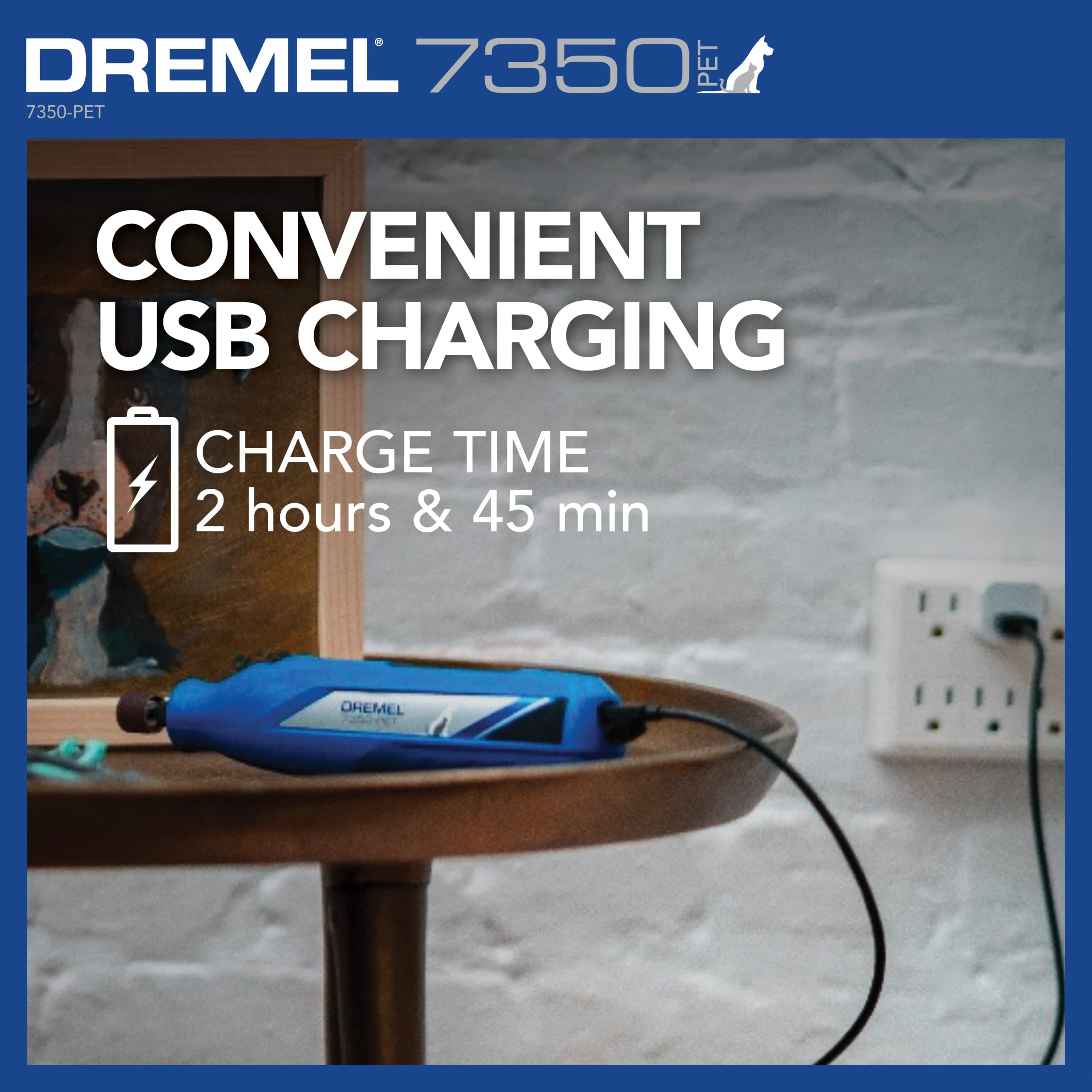 Dremel 7350-PET 4V Pet & Dog Nail Grinder, Easy-To-Use & Safe Nail Trimmer, Professional Pet Grooming Kit - Works on Large, Medium, Small Dogs & Cats - Image 5