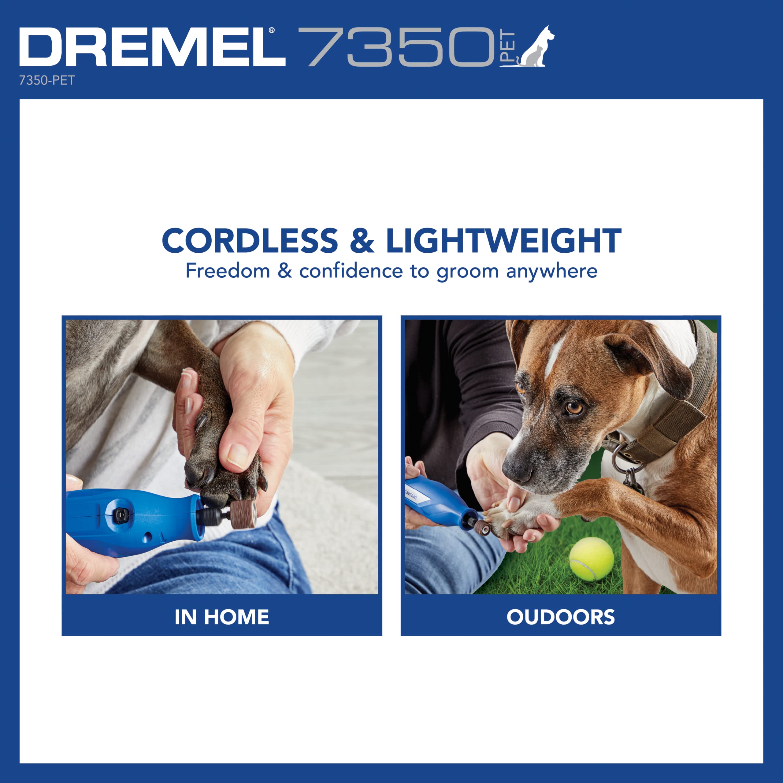 Dremel 7350-PET 4V Pet & Dog Nail Grinder, Easy-To-Use & Safe Nail Trimmer, Professional Pet Grooming Kit - Works on Large, Medium, Small Dogs & Cats - Image 6