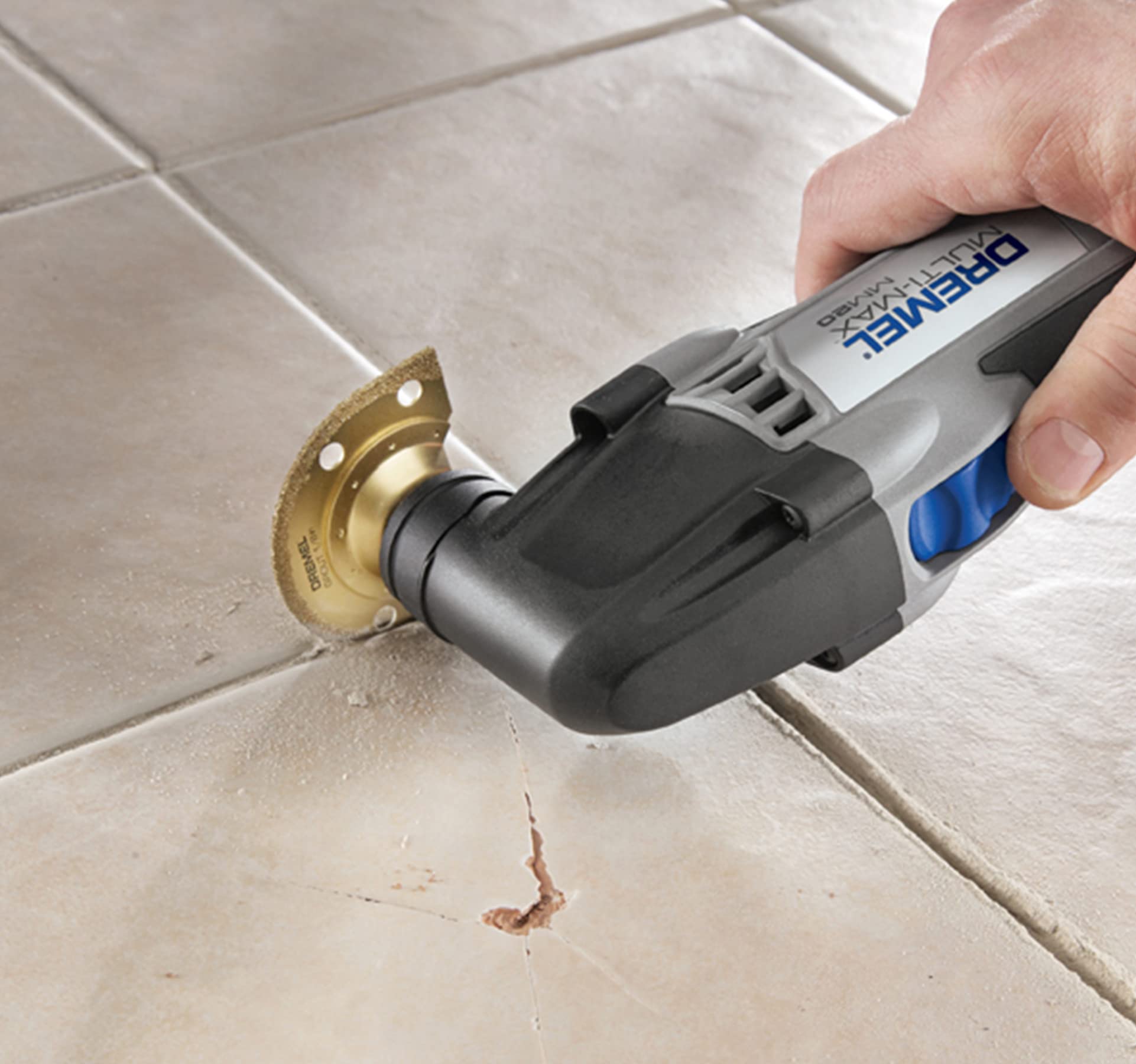 Dremel MM500 1/8-Inch Oscillating Multitool Blade for Grout Removal, Fast Cutting Carbide Accessory - Universal Quick- Fit Interface Fits Bosch, Makita, Milwaukee, and Rockwell, Gold - Image 3