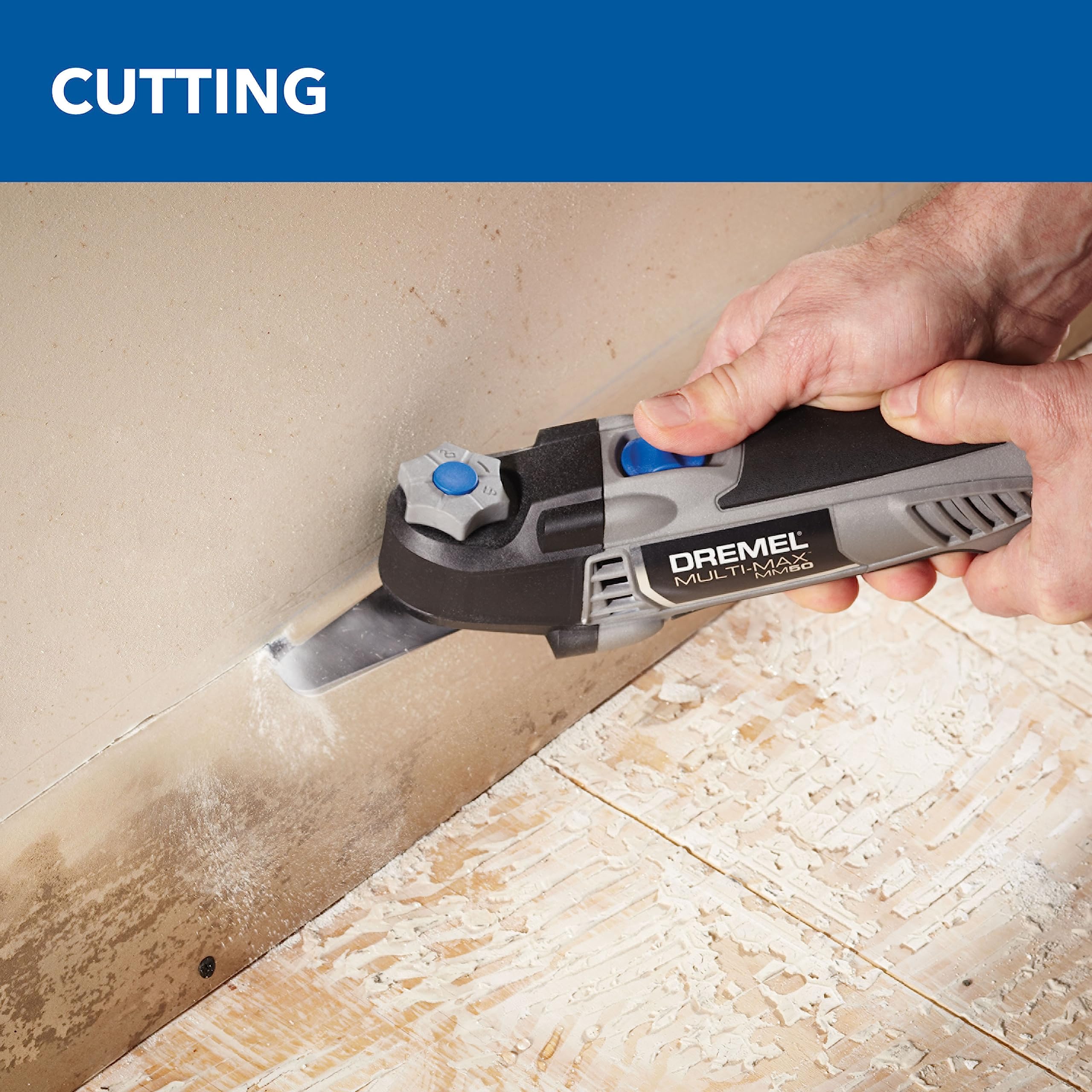 Dremel Multi-Max 3.5 Amp Oscillating Tool Kit with Tool-LESS Accessory Change- Multitool with 12 Accessories- Compact Head & Angled Body- Drywall, Nails, Remove Grout & Sanding- MM35-01 - Image 4