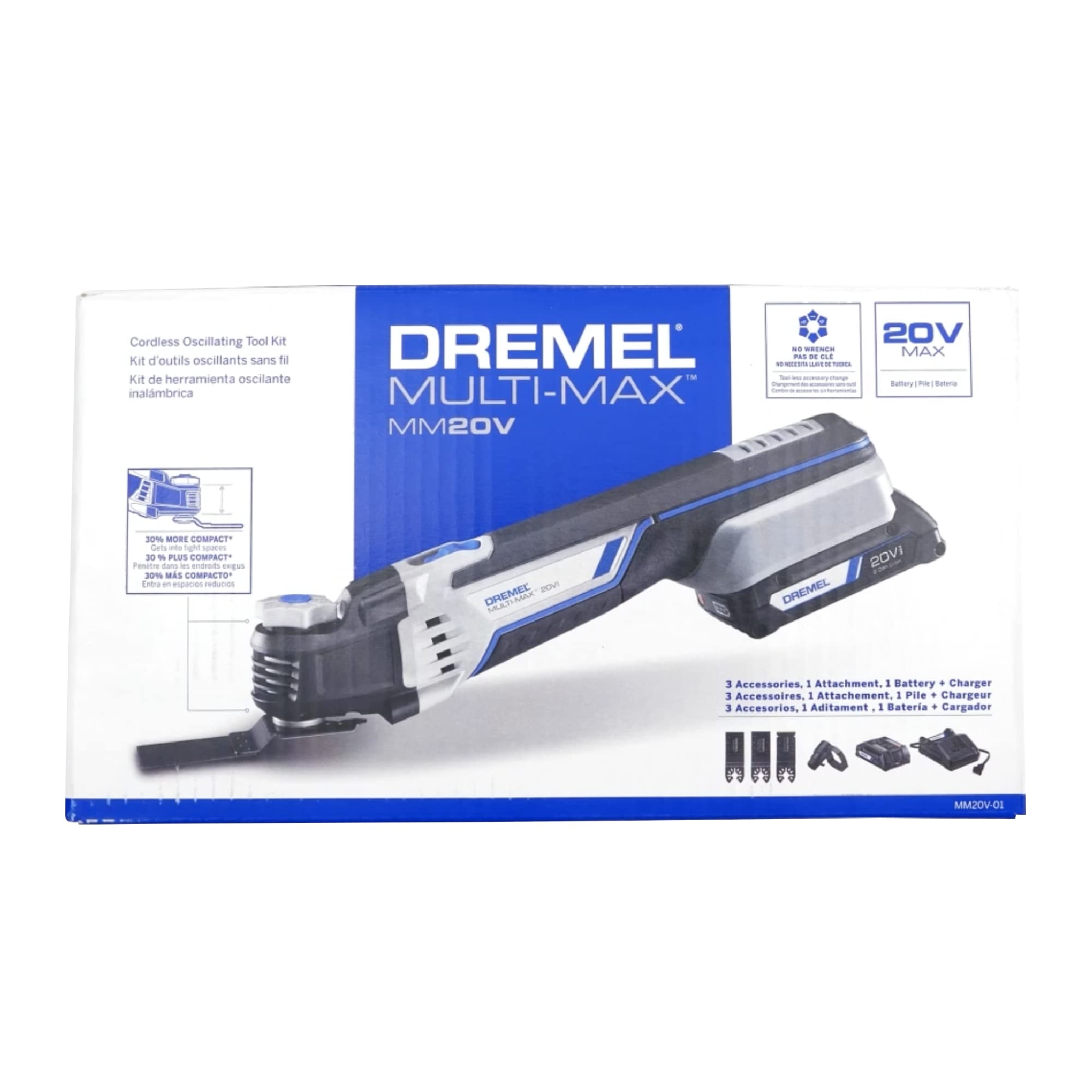 Dremel Multi-Max MM20V-01 Cordless Oscillating Tool Kit with (1) Battery - Image 15