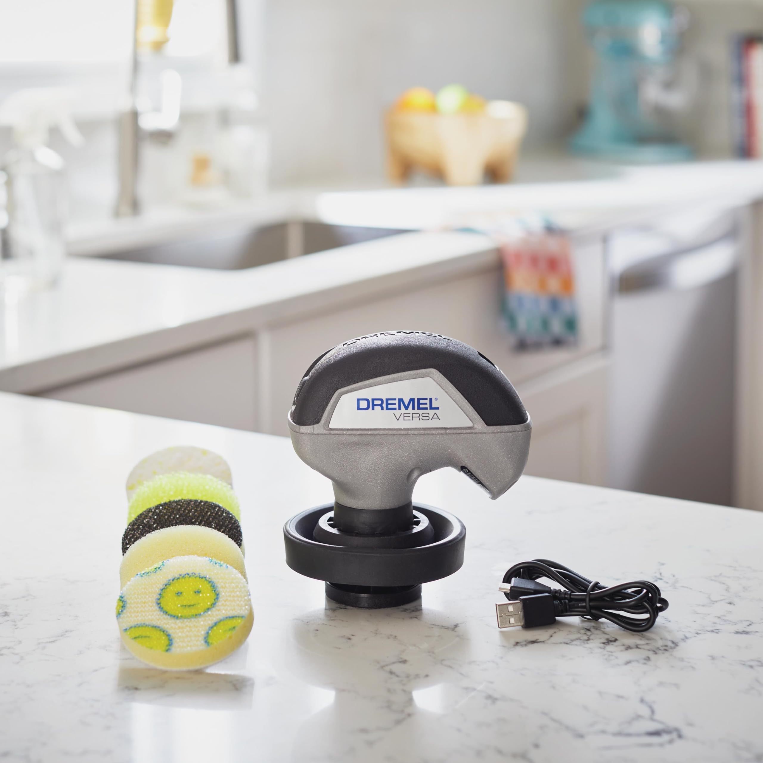 Dremel Versa Power Scrubber Kit with 5 Scrub Daddy Cleaning Sponge Pads - Waterproof Cordless Electric Spin Scrubber, High Speed, Multi-Surface Cleaning for Kitchen, Household, and Bathroom, PC10-07 - Image 6